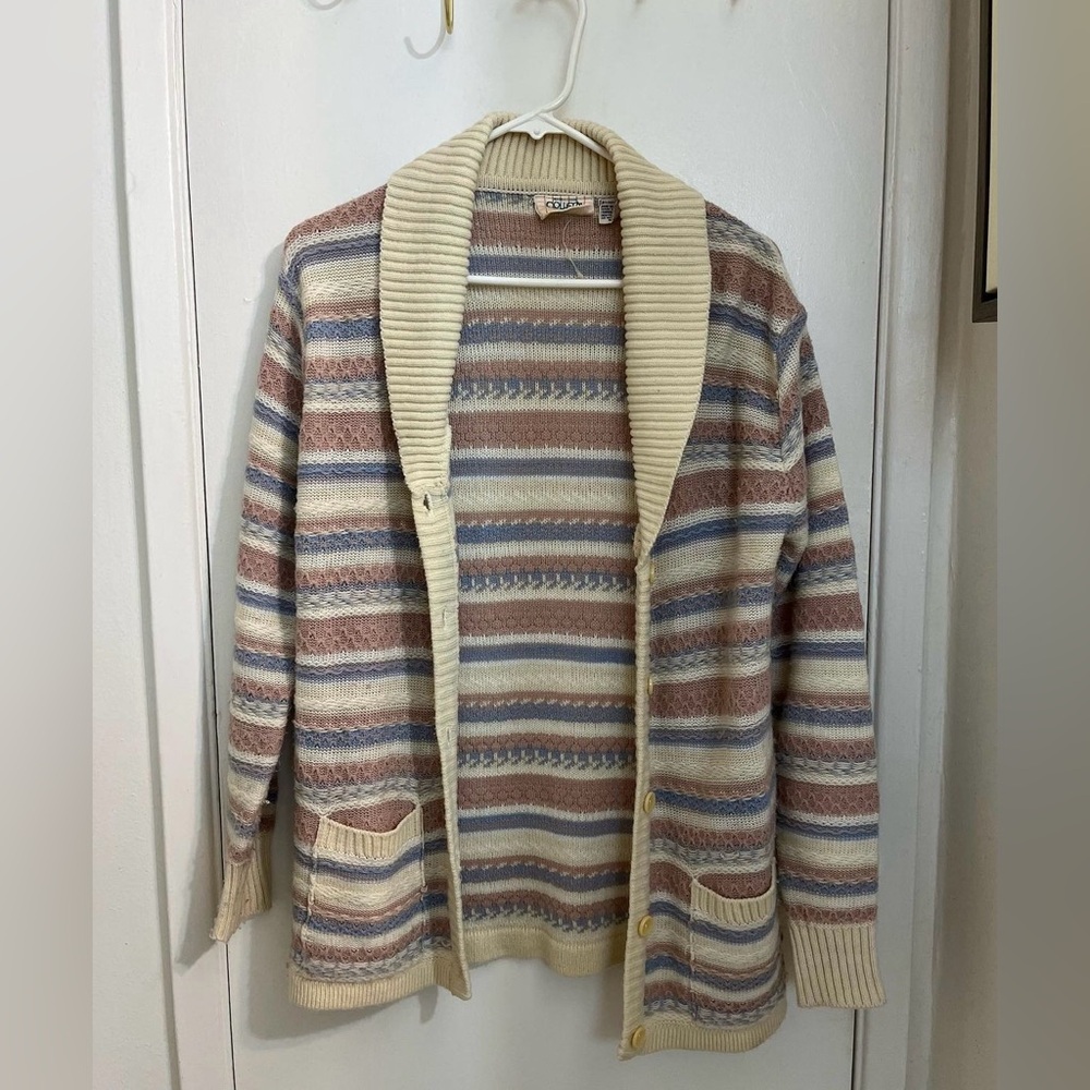 Collectibles Multi Colored Stripped Cardigan M (Vintage Large)